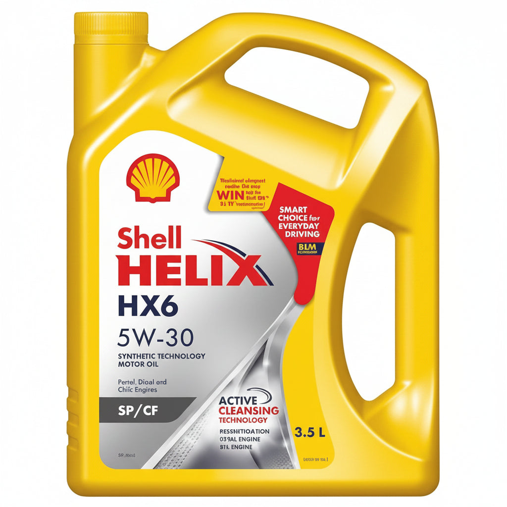 Shell Helix 5W-30 SP/CF Synthetic Engine oil Helix HX6 5W30 Synthetic Blend Engine Oil ( Pack Size 1L , 3.5L , 5L )