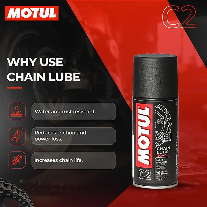 Motul C2 Motorcycle Chain Lube | Advanced Lubrication Spray for Bike Chains | Suitable for All Bikes  ( Pack Available  in 150ml, 400ml )