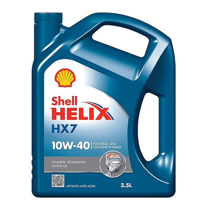 Shell Helix HX7 10W-40 API SN Semi Synthetic Engine Oil for Petrol, Diesel & CNG Cars ( Pack Size 1L , 3.5L )