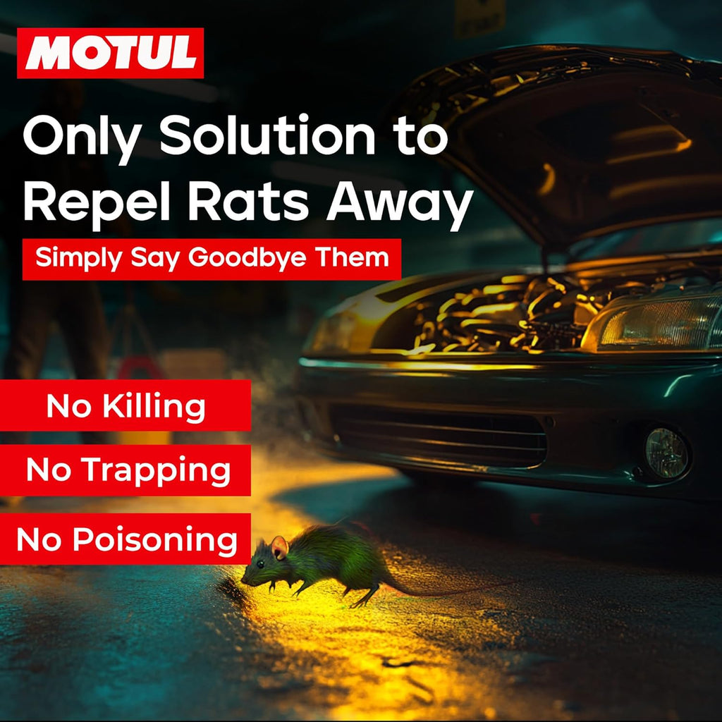 Motul Rat Repellent Spray for Cars & Bikes – Protects Wiring and Engine Parts from Rats, Long-Lasting Natural Formula for Safe Vehicle Care, Suitable for All Vehicles, 200 ml