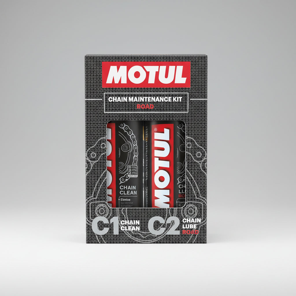 Motul Chain Lube & Chain Cleaner Combo for Bikes – C2 Lubrication + C1 Deep Cleaning Spray for Superior Chain Care  (Pack Size 150ml kit , 400ml kit. )